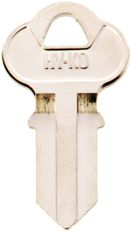 Hy-Ko 11010CG4 Key Blank, Brass, Nickel, For: Chicago Cabinet, House Locks and Padlocks, CG4 Key Number, Pack of 10