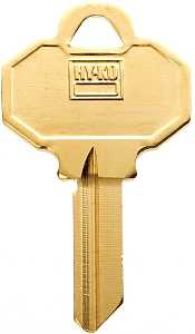 Hy-Ko 11010BW5 Key Blank, Brass, Nickel, For: Baldwin Cabinet, House Locks and Padlocks, BW5 Key Number, Pack of 10