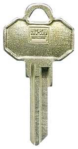 Hy-Ko 11010BWK5 Key Blank, Brass, Nickel-Plated, For: Baldwin BWK5 Locks, Pack of 10