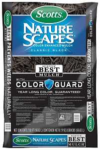 Scotts Nature Scapes 88502440 Color Enhanced Mulch, Black, 2 cu-ft Bag