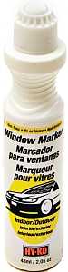 Hy-Ko 40610 Window Marker, Non-Toxic, Rain-Resistant, White, Pack of 3