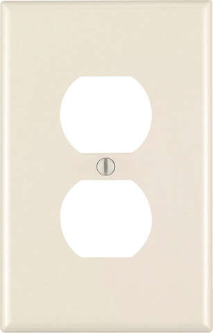 Leviton Almond 1 gang Plastic Duplex Wall Plate 1 pk