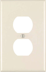 Leviton Almond 1 gang Plastic Duplex Wall Plate 1 pk