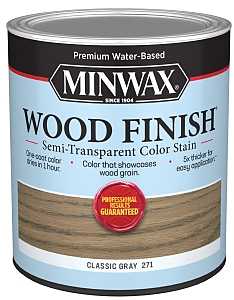 Minwax 108200000 Wood Stain, Semi-Transparent, Classic Gray, Liquid, 32 fl-oz, Pack of 4