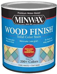 Minwax 108110000 Wood Stain, Solid Stain, Pure White Tint, Liquid, 32 fl-oz, Pack of 4