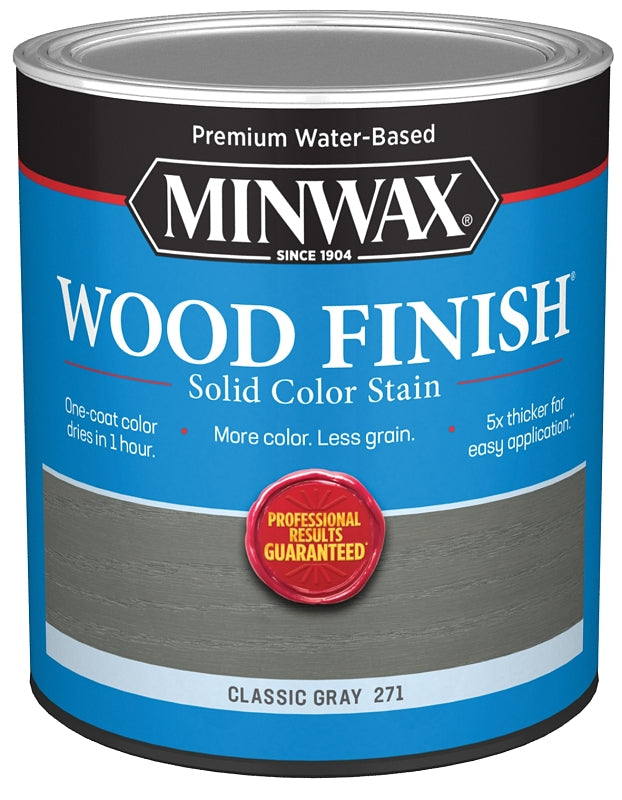 Minwax 108210000 Wood Stain, Solid Stain, Classic Gray, Liquid, 32 fl-oz, Pack of 4