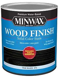 Minwax 108510000 Wood Stain, Solid Stain, True Black, Liquid, 32 fl-oz, Pack of 4