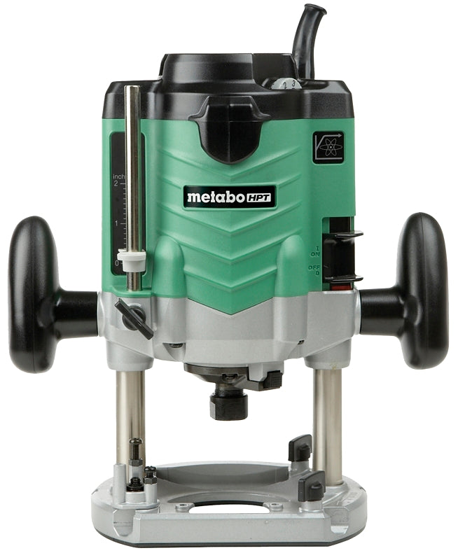 Metabo HPT M12VEM Variable Speed Plunge Router, 15 A, 1/4 to 1/2 in Collet, 8000 to 22,000 rpm Load Speed