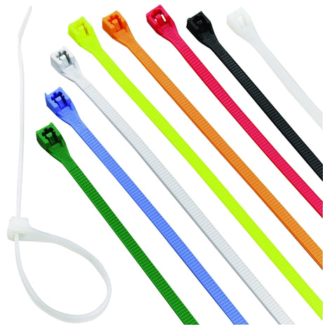 Calterm 73240 Cable Tie, 6/6 Nylon, Assorted