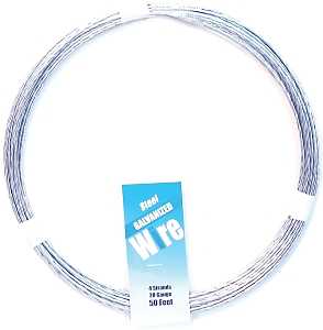 Midwest Fastener 11270 Stranded Guy Clothesline, 50 ft L, Steel