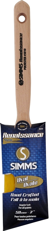Simms 5010-50 Paint Brush, 2 in W, Oval Sash Brush, 2 in L Bristle, Synthetic Hybrid Blend Bristle