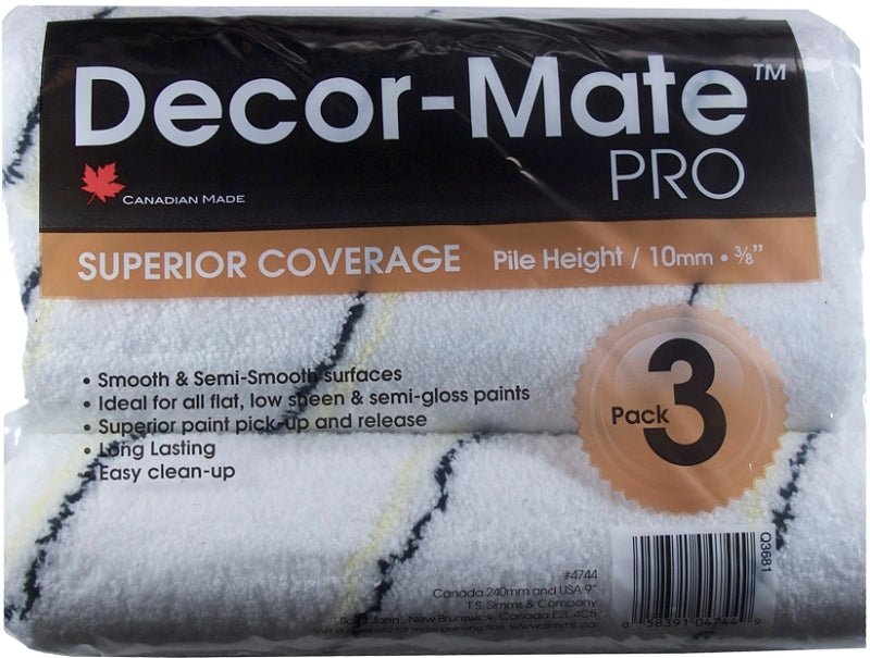 Simms 4744 Roller Cover, 10 mm Thick Nap, 240 mm L, Microfiber Fabric Cover