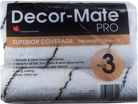 Simms 4744 Roller Cover, 10 mm Thick Nap, 240 mm L, Microfiber Fabric Cover
