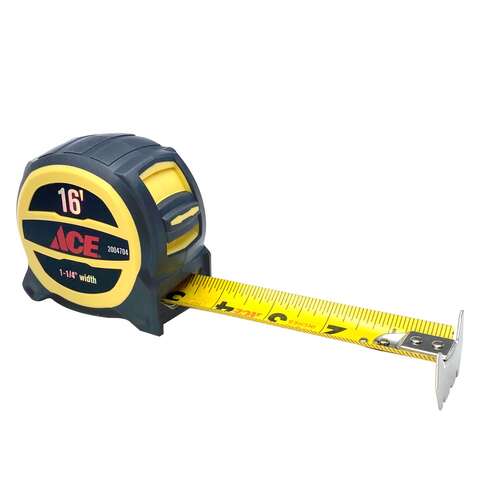 Ace 16 ft. L X 1-1/4 in. W Wide Blade Tape Measure 1 pk