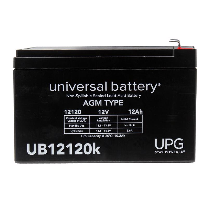 Universal Power Group U12120 12 Ah 12 V Lead Acid Battery, Pack of 2