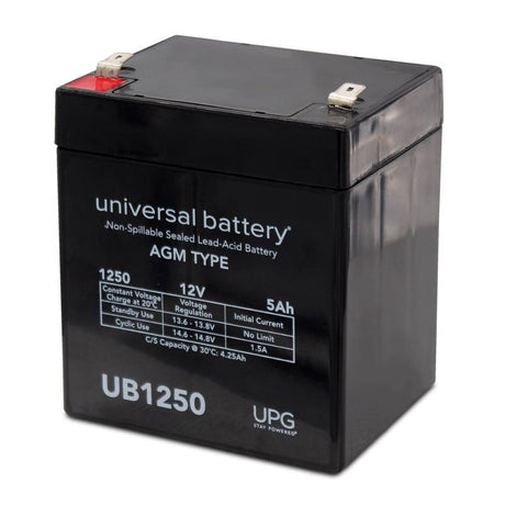 Universal Power Group UB1250 5 amps 12 V Lead Acid Battery, Pack of 2