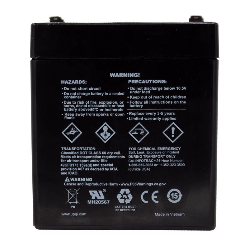 Universal Power Group UB1250 5 amps 12 V Lead Acid Battery, Pack of 2