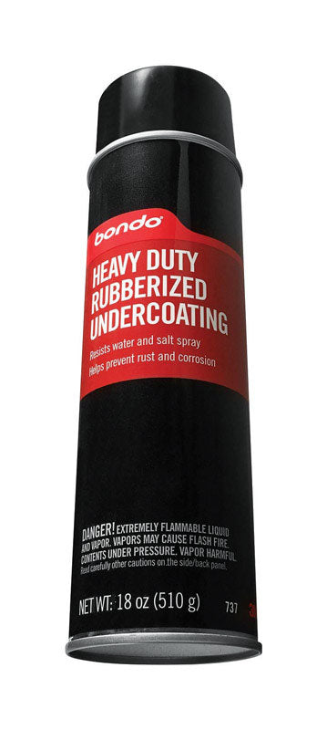 3M Bondo Black Rubber Coating 18 oz, Pack of 6