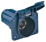 Hopkins 48485 End Socket, 6/12 V, 7-Pole, Plastic, Black