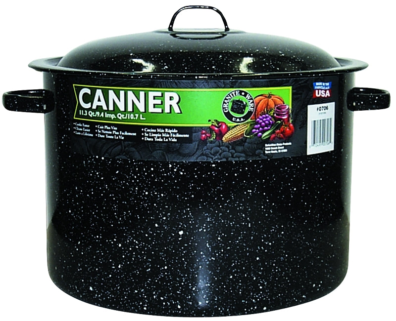 Granite Ware F0706-6 Mini Canner, 12 qt Capacity, Steel, Porcelain Enamel-Coated