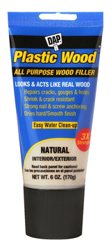 DAP COLORmaxx 7079800581 Wood Filler, Paste, Slight, Natural, 6 oz Tube