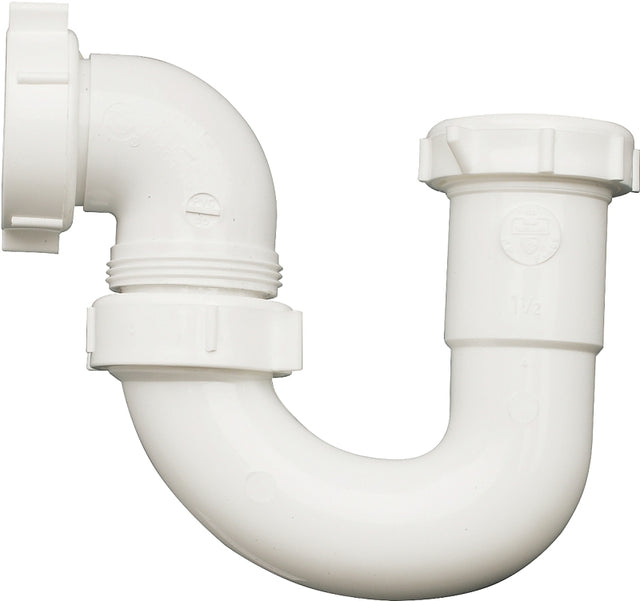 Plumb Pak PP951PVC S-Trap, 1-1/2 in, IPS, Plastic, White, SCH 40 Schedule