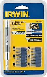 Irwin 3057013DS Drive Set, 13-Piece, Magnetic, Alloy Steel