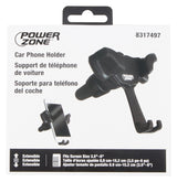 PowerZone KL-038C Car Cell Phone Holder, ABS + Aluminum Alloy, Black