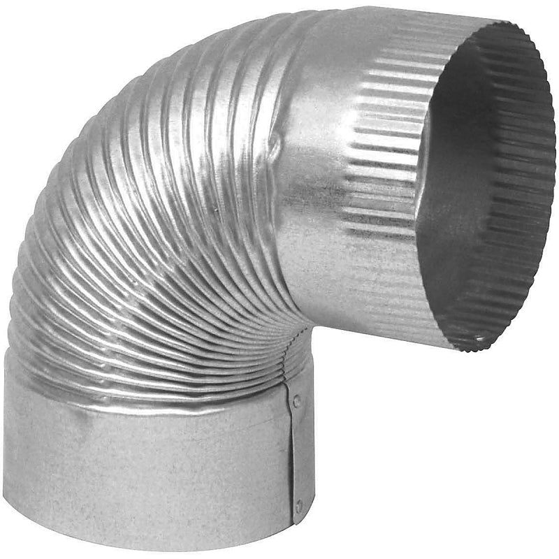 Imperial GV0327-C Corrugated Elbow, 6 in Connection, 30 Gauge, Galvanized, Pack of 8