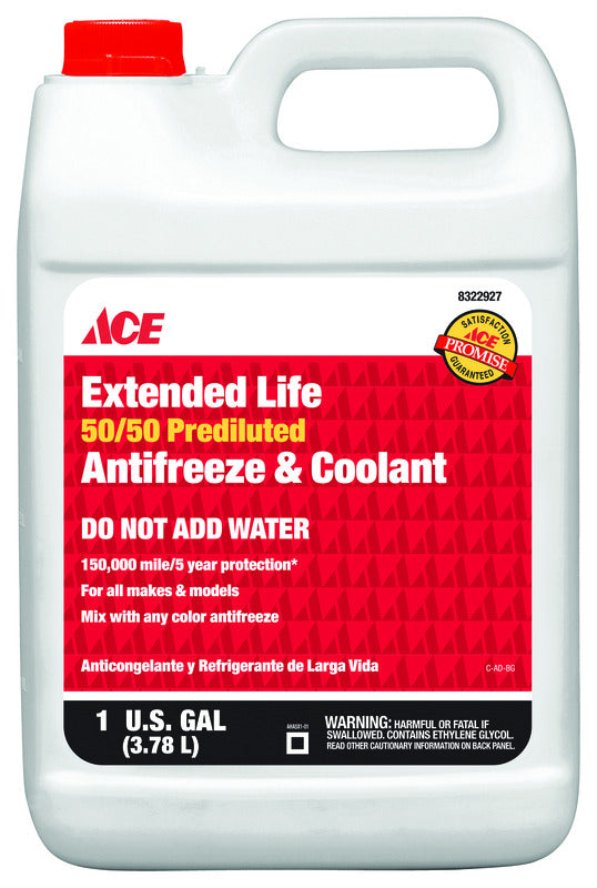Ace Extended Life 50/50 Antifreeze/Coolant 1 gal, Pack of 6