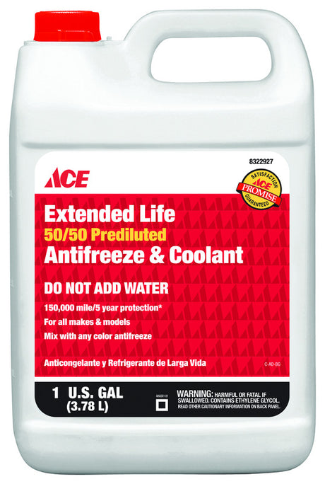 Ace Extended Life 50/50 Antifreeze/Coolant 1 gal, Pack of 6