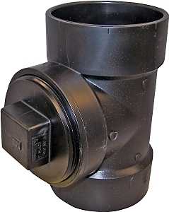 Canplas 102115SBC Test Pipe Tee, 2 in, Hub x FNPT, ABS