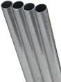 K & S 87123 Decorative Metal Tube, Round, 12 in L, 1/2 in Dia, 22 ga Wall, Stainless Steel, Polished