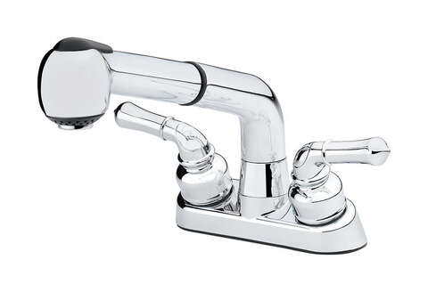 Homewerks Pullout Two Handle Chrome Laundry Faucet