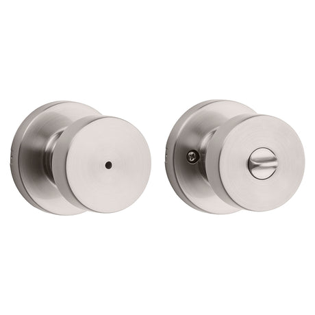 Kwikset Signature Series 730PSK RDT 15 CP Privacy Lockset, Pismo Design, Knob Handle, Satin Nickel, Zinc, Silver