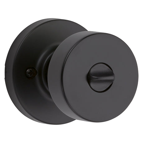 Kwikset Signature Series 730PSK RDT 514 Privacy Lockset, Pismo Design, Knob Handle, Matte, Zinc, Black, Universal Hand