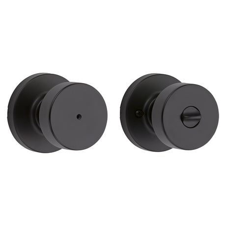 Kwikset Signature Series 730PSK RDT 514 Privacy Lockset, Pismo Design, Knob Handle, Matte, Zinc, Black, Universal Hand