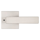Kwikset Signature, Singapore 730SAL SQT 15 Bed/Bath Door Handle, Contemporary Design, Lever Handle, Satin Nickel