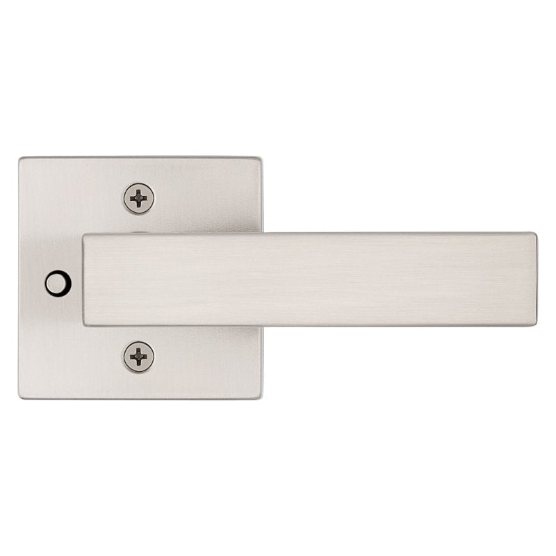 Kwikset Signature, Singapore 730SAL SQT 15 Bed/Bath Door Handle, Contemporary Design, Lever Handle, Satin Nickel