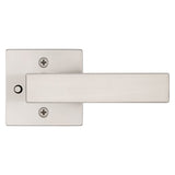 Kwikset Signature, Singapore 730SAL SQT 15 Bed/Bath Door Handle, Contemporary Design, Lever Handle, Satin Nickel