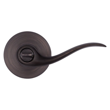 Kwikset Signature Series 730TNL 11P 6AL RCS Privacy Lever, Thumbturn Lock, Venetian Bronze, Zinc, Residential, 2 Grade