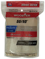 Wooster RR305-4 1/2 Roller Cover, 1/2 in Thick Nap, 4-1/2 in L, Lambs Wool/Polyester Cover, Creamy