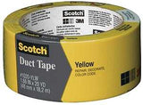 Scotch 3920-YL Duct Tape, 20 yd L, 1.88 in W, Yellow