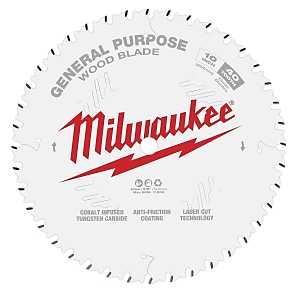 Milwaukee 48-40-1024 Circular Saw Blade, 10 in Dia, 5/8 in Arbor, 40-Teeth, Carbide Cutting Edge