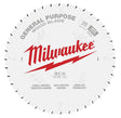 Milwaukee 48-40-1024 Circular Saw Blade, 10 in Dia, 5/8 in Arbor, 40-Teeth, Carbide Cutting Edge