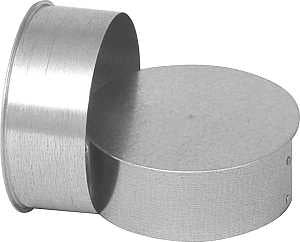 Imperial GV2007 Round End Cap, 6 in Dia, Galvanized Steel, Galvanized