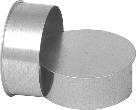 Imperial GV2007 Round End Cap, 6 in Dia, Galvanized Steel, Galvanized