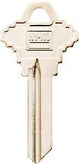 Hy-Ko 11010SC20 Key Blank, Brass, Nickel, For: Schlage Cabinet, House Locks and Padlocks, SC20 Key Number, Pack of 10
