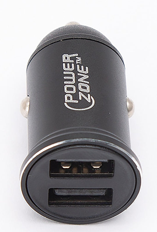 PowerZone KL-065CU Dual USB Car Charger, Black