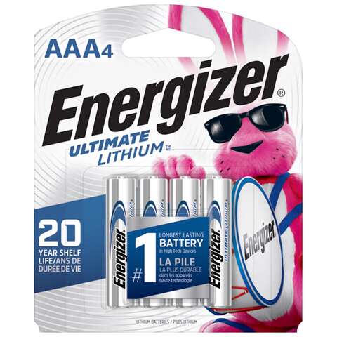 Energizer Ultimate Lithium AAA 1.5 V 1250 mAh Battery L92BP-4 4 pk